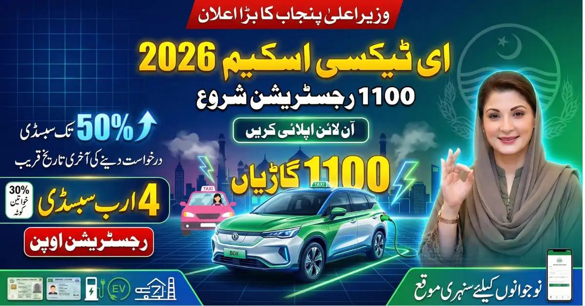 CM Punjab E-Taxi Scheme 2026 Launched – 1,100 Registrations Now Open